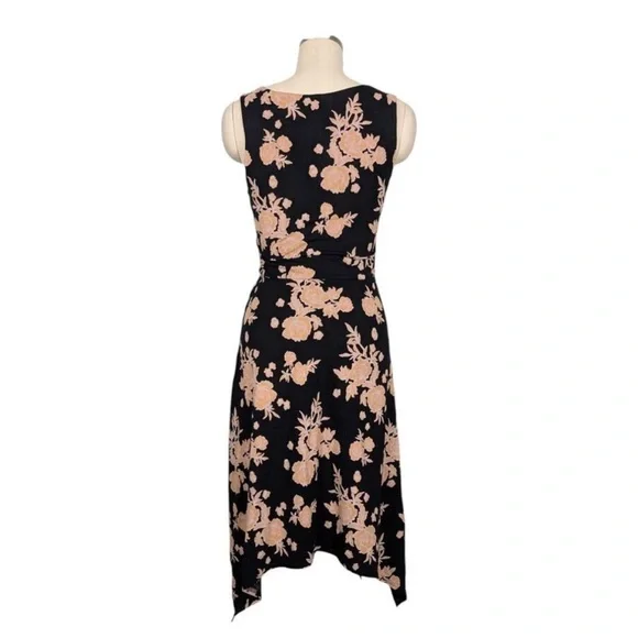 Pact Twilight Pink Floral Black Dress - Size Large - Picture 3 of 10
